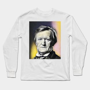 Richard Wagner Yellow Portrait | Richard Wagner Artwork 9 Long Sleeve T-Shirt